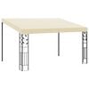 vidaXL Veggmontert paviljong 4x3x2,5 m kremhvit