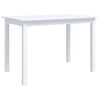 vidaXL Spisebord hvit 114x71x75 cm heltre gummitre