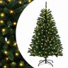 vidaXL Kunstig sammensatt juletre 150 cm 150 LED-lys Varmhvit St&aring;l