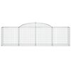 vidaXL Gabionkurver buede 3 stk 300x50x80/100 cm galvanisert jern