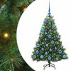 vidaXL Kunstig juletre med 150 LED med stativ gr&oslash;nn 120 cm PE og PVC