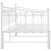 vidaXL Uttrekkbar ramme til sovesofa hvit metall 90x200 cm