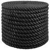 vidaXL Jute tau 160 mm 50 m Svart 100% Tossa jute