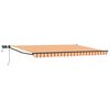 vidaXL Manuell utvidbar markise med LED-lamper Flerfarget 4,5 &times; 3 m