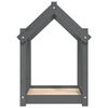 vidaXL Hundeseng grå 61x50x70 cm heltre furu