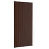 vidaXL Takpanel 12 stk. Brun 100 x 45 cm Galvanisert st&aring;l