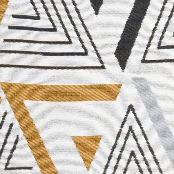 vidaXL Teppe gul og gr&aring; 100x300 cm bomull