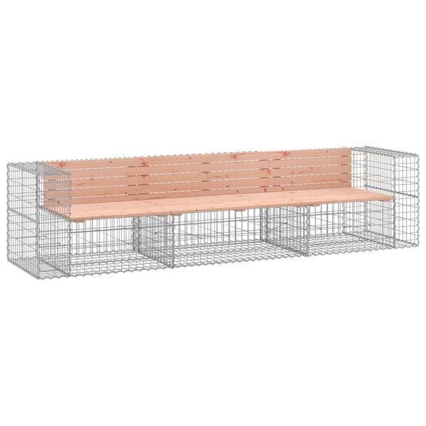 vidaXL Hagebenk gabiondesign 287x71x65,5 cm heltre douglasgran
