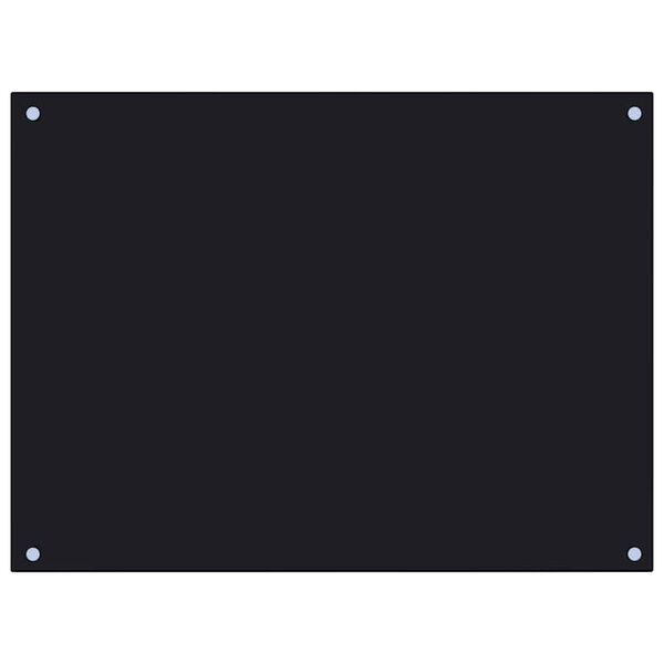 vidaXL Kjøkkenplater 2 stk svart 80x60 cm herdet glass