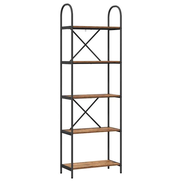 vidaXL Bokhylle Gammelt tre 60 x 30 x 183 cm Konstruert tre