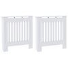vidaXL Radiator Deksel 2 stk. Hvit 78 x 19 x 81,5cm Konstruert tre