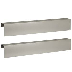 vidaXL Kantprofil til hage 2 stk. 100 x 10 x 15 cm Rustfritt st&aring;l S&oslash;lv