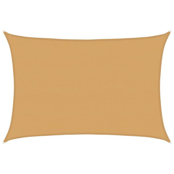 vidaXL Solseil 160 g/m&sup2; rektangul&aelig;r sand 5x7 m HDPE