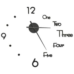 vidaXL Veggklokke 3D moderne design svart 100 cm XXL