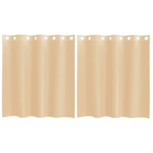 vidaXL Voilegardiner med grommets 2 stk sand