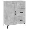 vidaXL Highboard betonggr&aring; 69,5x34x180 cm konstruert tre