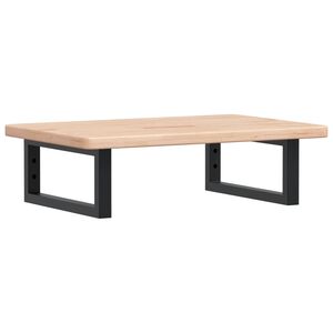 vidaXL Servanthylle veggmontert stål og heltre eik