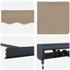 vidaXL Innvendbar Markise Beige 4 &times; 3 m L&aelig;r og aluminium