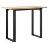 vidaXL Spisebord O-ramme 100x50x75,5 cm heltre furu og st&aring;l