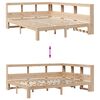 vidaXL Seng med bokhylle uten madrass 160x200 cm heltre furu
