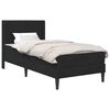 vidaXL Sengeramme med madrass med hodegjerde Svart 90 x 190 cm Fl&oslash;yel