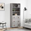 vidaXL Highboard gr&aring; sonoma 69,5x34x180 cm konstruert tre