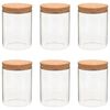 vidaXL Glasskrukker med kork 6 stk 650 ml