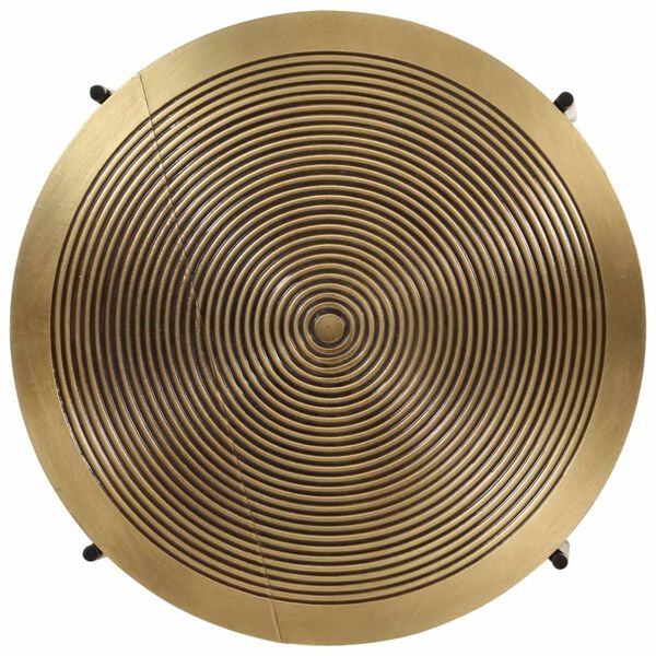 vidaXL Salongbord 2 stk messing og svart metall