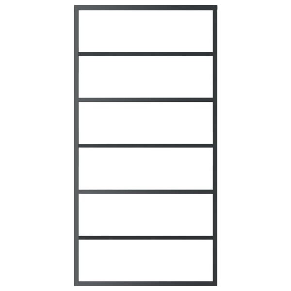 vidaXL Skyvedør med monteringssett 102x205 cm ESG glass og aluminium