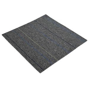 vidaXL Teppeflis Medium Gr&aring; med Striper 50 x 50 cm 4 stk.