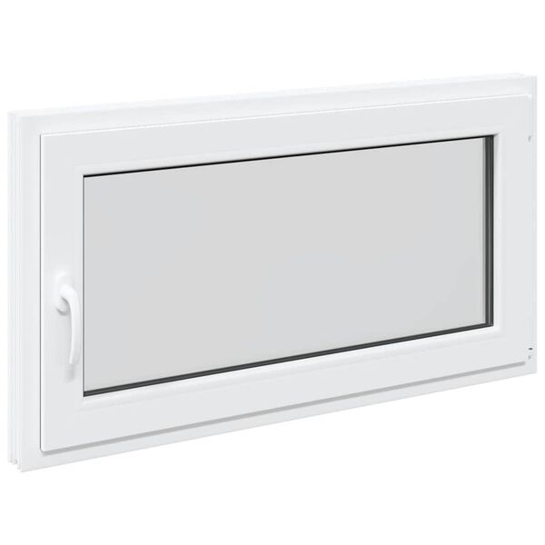 vidaXL Kjellervindu "RISOR" 110x70 cm vipp-og-sving DIN høyre hvit