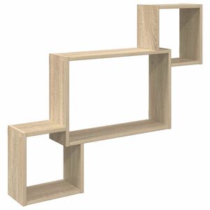 vidaXL Vegghylle Veggmontert Brun 91,5 x 15 x 76 cm Konstruert tre