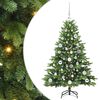 vidaXL Kunstig juletre med 150 LED med stativ gr&oslash;nn 120 cm PE og PVC