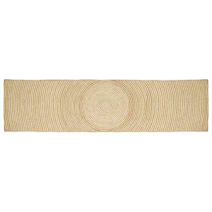 vidaXL Omr&aring;deteppet Naturlig og Hvit 60 x 400 cm Jute