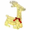vidaXL 3D-julereinsdyr LOVIISA 140 LED-lys Varmhvit 55 x 22 x 63 cm