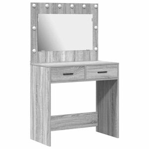 vidaXL Sminkebord Gr&aring; Sonoma 78,5 x 41 x 135 cm Konstruert tre