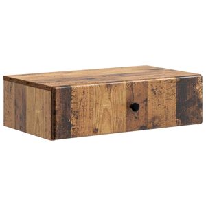 vidaXL Vegghengt Sidebord Gammelt tre 59 x 34,5 x 17 cm Konstruert tre