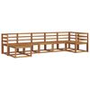 vidaXL Utend&oslash;rs sofa-sett 7 pcs Naturlig Solid akasietre