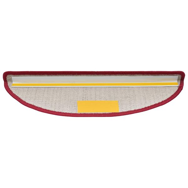 vidaXL Trappematter 20 stk 56x17x3 cm rød halvrund