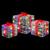 vidaXL Gaveeske med 60 LED 3 pcs Flerfarget 20 x 20 x 20 cm Akryl