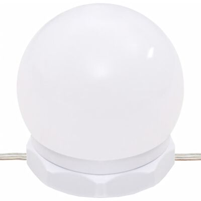 vidaXL Sminkebord med LED høyglans hvit 74,5x40x141 cm