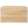 vidaXL Veggmontert nattbord sonoma eik 35x35x20 cm
