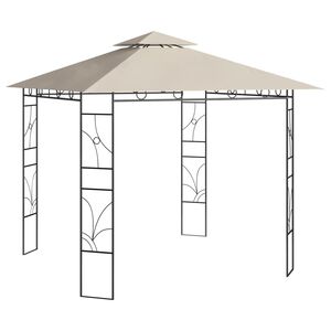 vidaXL Paviljong 3x3x2,7 m kremhvit 160 g/m&sup2;
