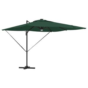 vidaXL Roma parasol grønn 286 x 285 x 270 cm Aluminium og polyester