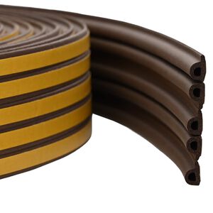 vidaXL Selvklebende vindusforsegling Brun 9 x 6 mm 12 m EPDM Skum