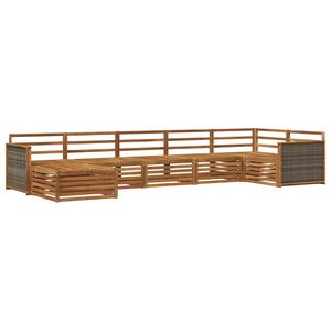 vidaXL Utend&oslash;rs sofa-sett 7 stk. Naturlig