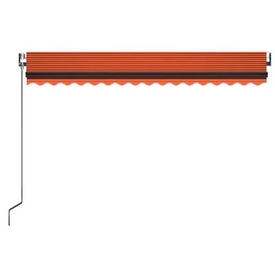 vidaXL Automatisk uttrekkbar markise 400x350 cm oransje og brun