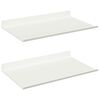 vidaXL Flytende hylle 2 stk. Hvit 30 x 18 x 2,5 cm St&aring;l