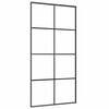 vidaXL Skyved&oslash;r med monteringssett svart 102,5x205 cm ESG-glass