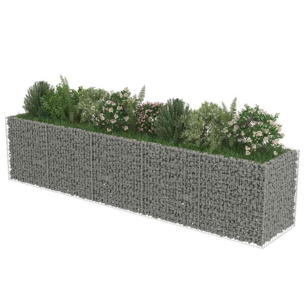 vidaXL Gabion høybed galvanisert stål 450x90x100 cm